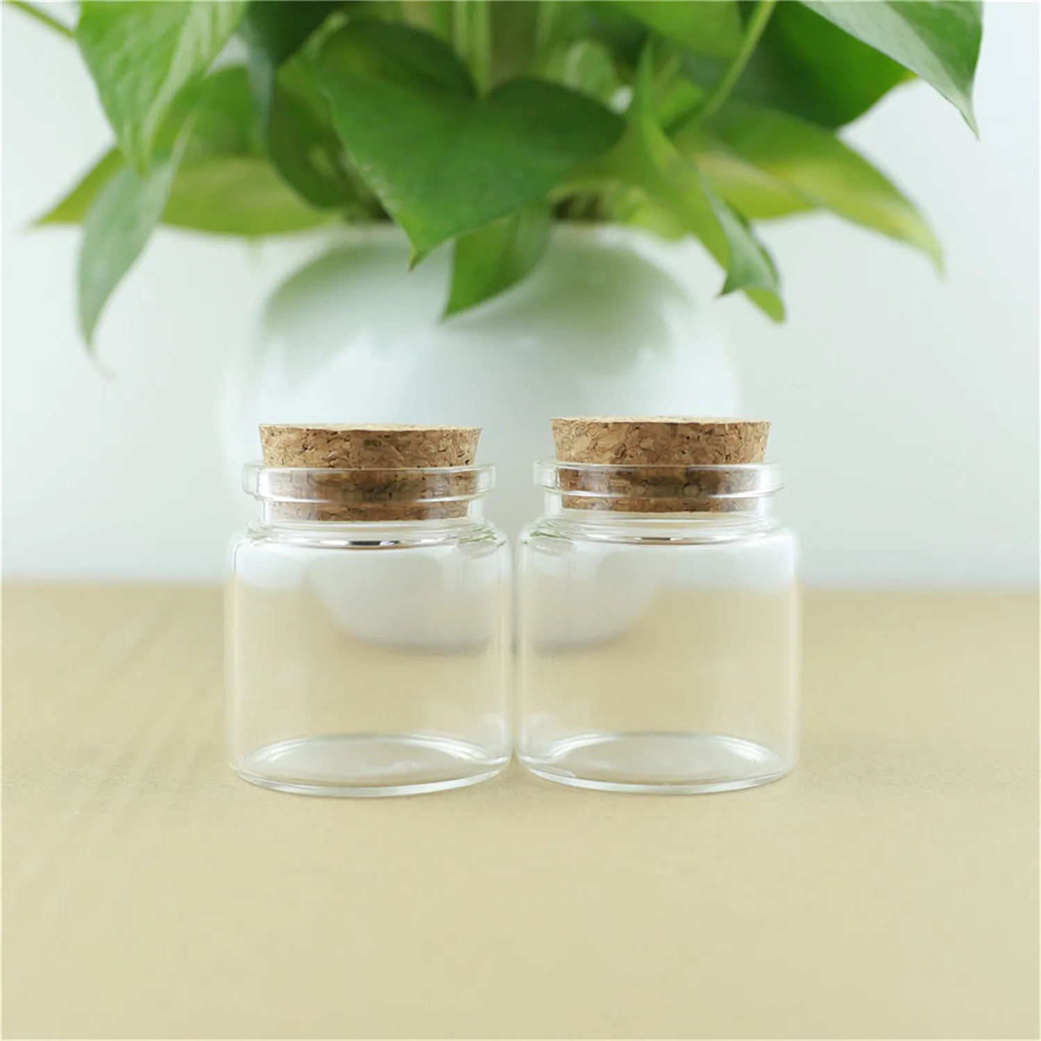 12 Pcs/lot 47*50mm 50ml Glass Bottle Stopper Glass Jars Spicy Storage Cork Containers Dragees storage Jars Vials Test Tube