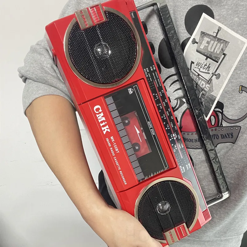 

Retro Old Style Cassette Radio Portable Recorder Wireless Bluetooth Speakers Outdoor Multi-band Radio AM/FM/USB MP3 Music Player