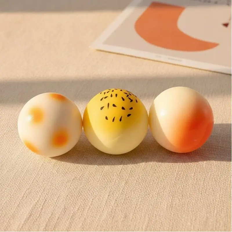 Cute Glitter Petal Squeeze Stress Ball 1Pcs 4cm Crispy Rice Cake Fidget Toy for School Office Party Favors