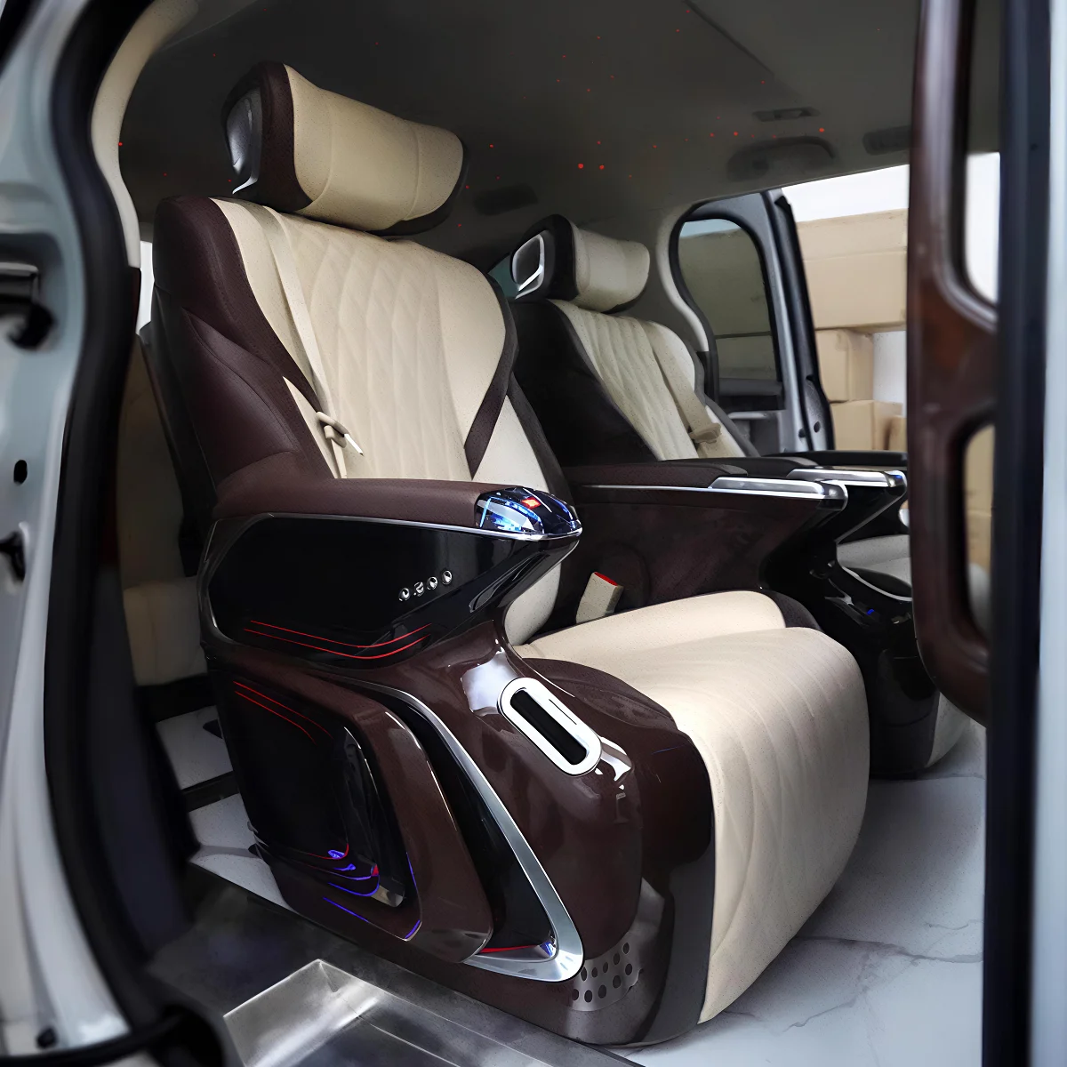 Premium Modified Maybach Look VIP Captain Car Seats For W447 V260 Sprinter Van Luxury Interior Upgrade Accessories