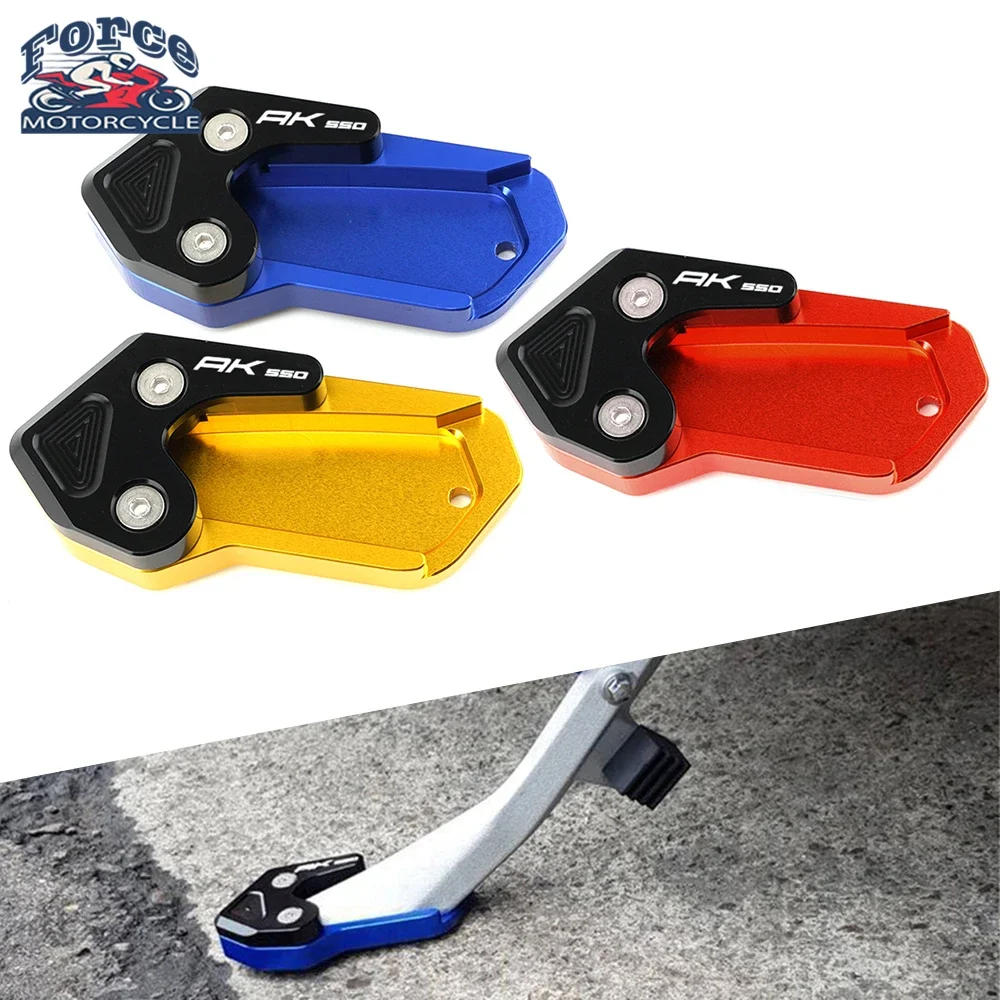 

With logo AK550 Hot Deals Motorcycle Kickstand Extension Side Stand Plate Enlarger For KYMCO AK550 2017 2018 2019 2020