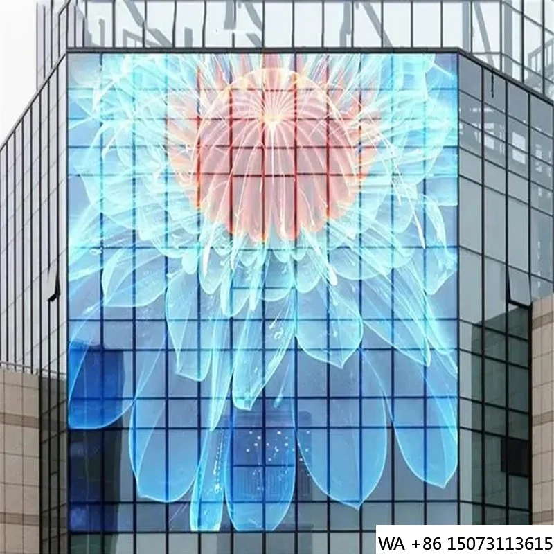 شاشة LED شفافة مخصصة - شاشة زجاجية خارجية للإعلان الداخلي للمول