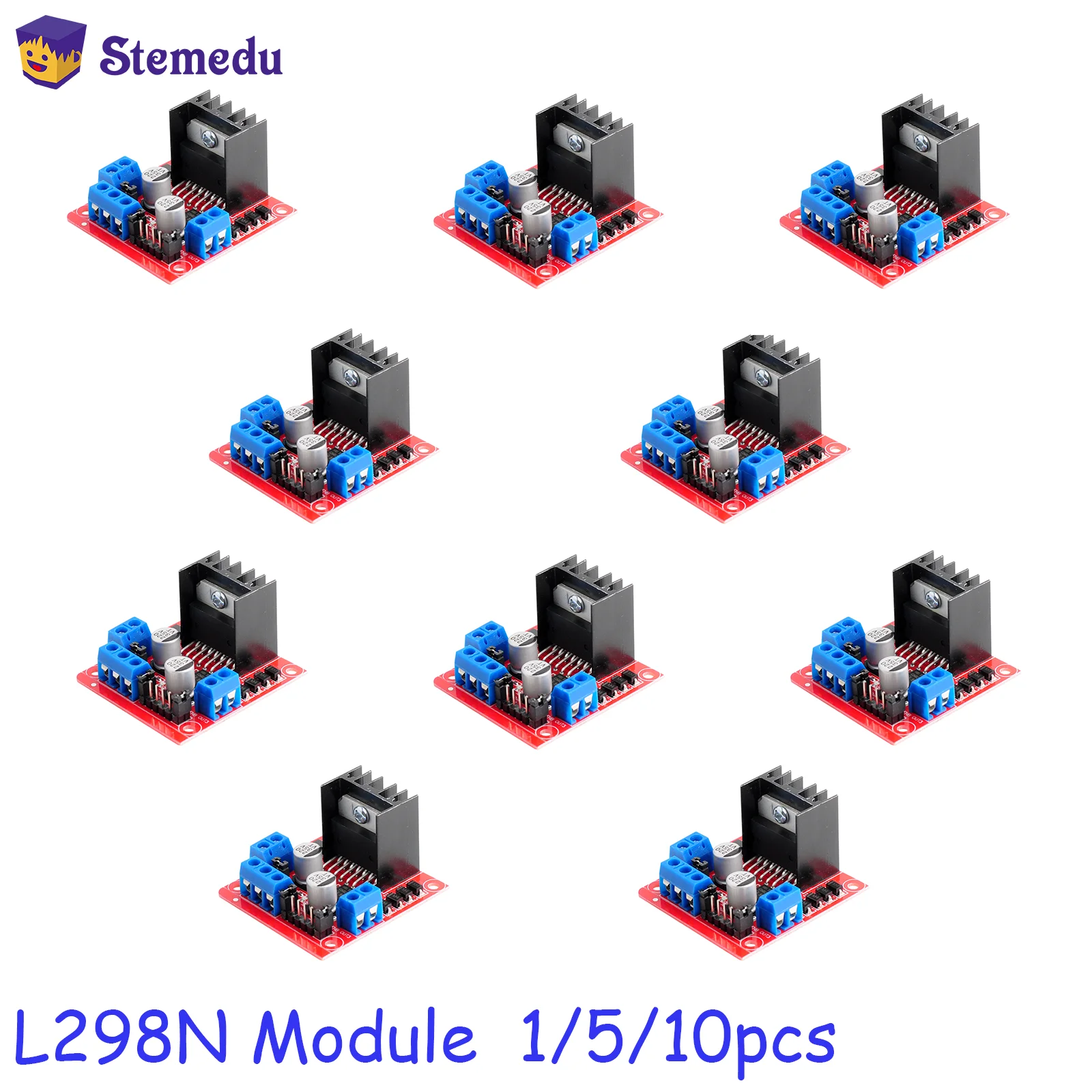 1/5/10PCS L298N Motor Driver Controller Board L298 Module For Arduino Dual H Bridge DC Stepper Motor Smart Car Robot — product photo 1 of 1