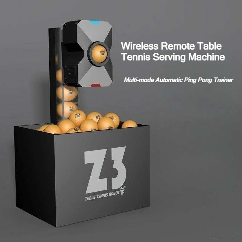 Multi-mode Automatic Table Tennis Serving Machine, Wireless Remote Ping Pong Trainer for Home Single Practice