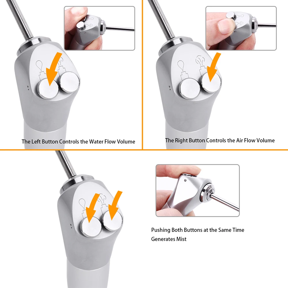 AZDENT-Jeringa de aire y agua para limpieza Dental, herramienta de mano de 3 vías con 2 boquillas, tubos de puntas, Triple jeringa de aire