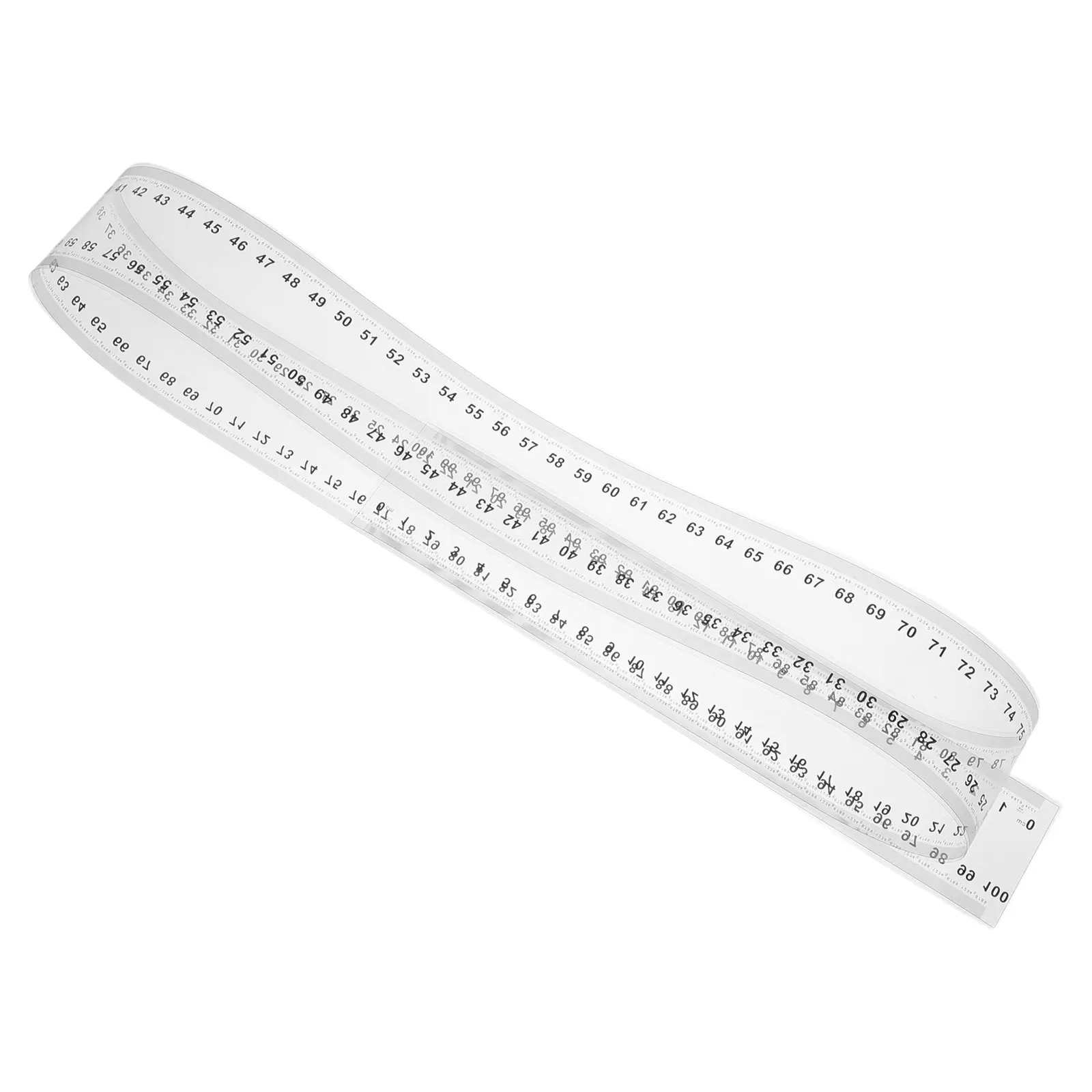 Transparent Soft Flexible Film Ruler High Precision Dual Sided Centimeter Marking Bendable Measuring Tool for School Drafting