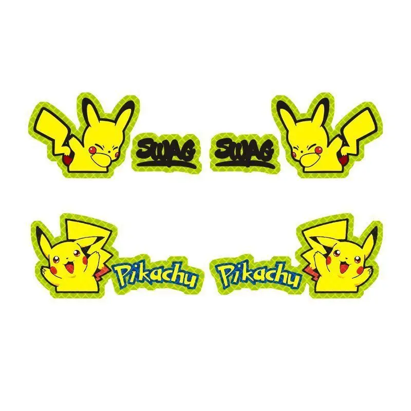 Pokemon Pikachu Stickers Glow Stickers for Motorcycle Reflective Sticker for Scratches Warning Reflective Sticker for Car