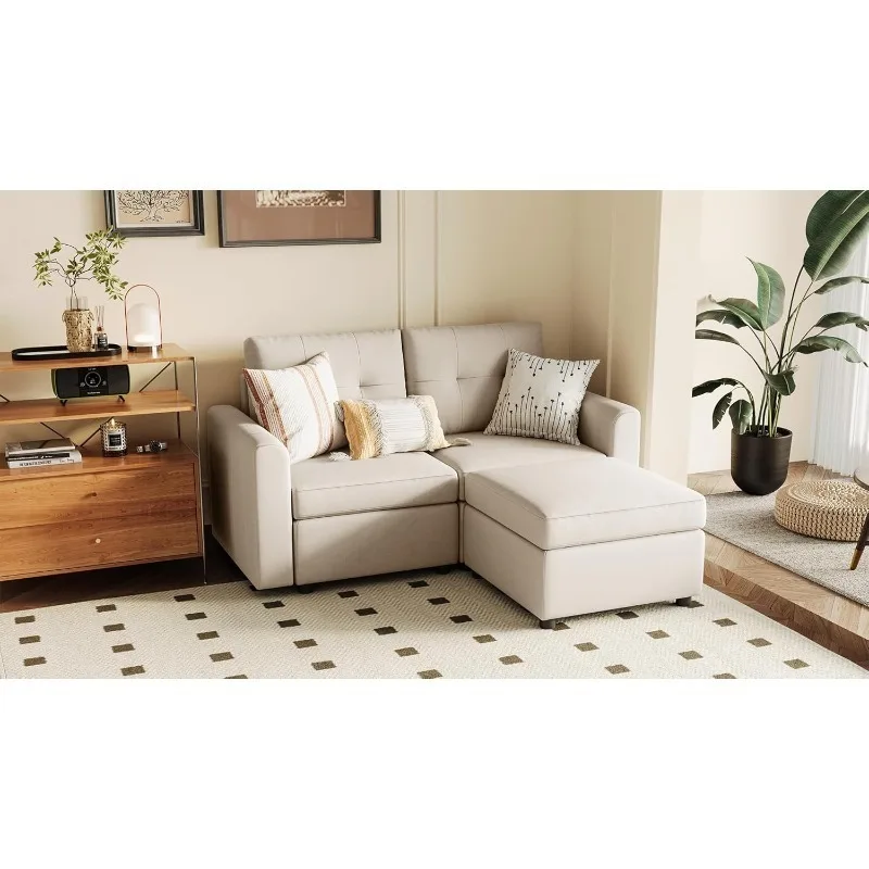 

HOME Модульный секционный двухместный диван с пуфиком — большие диваны с глубоким сиденьем Rubik III с сиденьями для хранения и съемными C