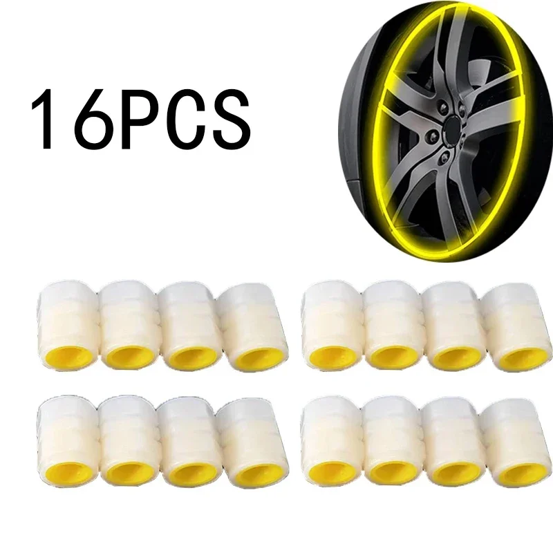 4-20PCS Leucht Auto Reifen Ventil Kappe Fluoreszierende Nacht Leuchtende Dekor Motorrad Fahrrad Rad Düse Staubdicht Reifen Ventil stem Kappen