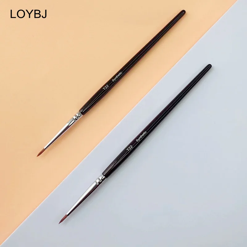 LOYBJ 10/20/50/100pcs T22 Makeup Brushes Set Sythetic Hair Eyeliner Brush Tear Groove Concealer Fine Eye Liner Cosmetic Brush