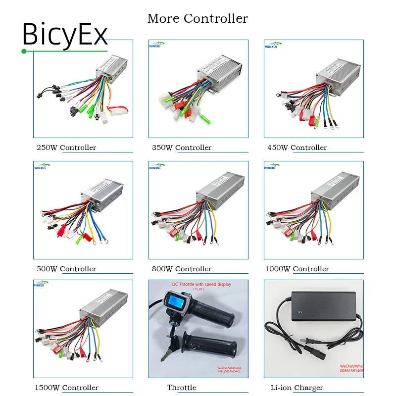 24V 36V 48V 250W 350W Brushless Motor Drive Universal Dual Mode Controller for Electric Scooter Bicycle Ebike Repair Conversion