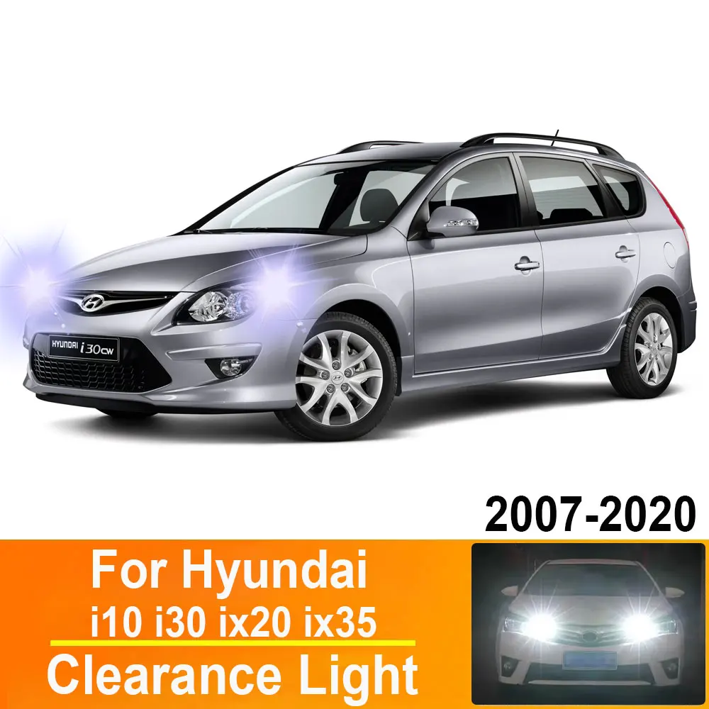 2x luz LED de liquidación W5W T10 para Hyundai i10 i30 ix20 ix35 2007 2008 2009 2010 2011 2012 2013 2014 2015 2016 2018 2019 2020