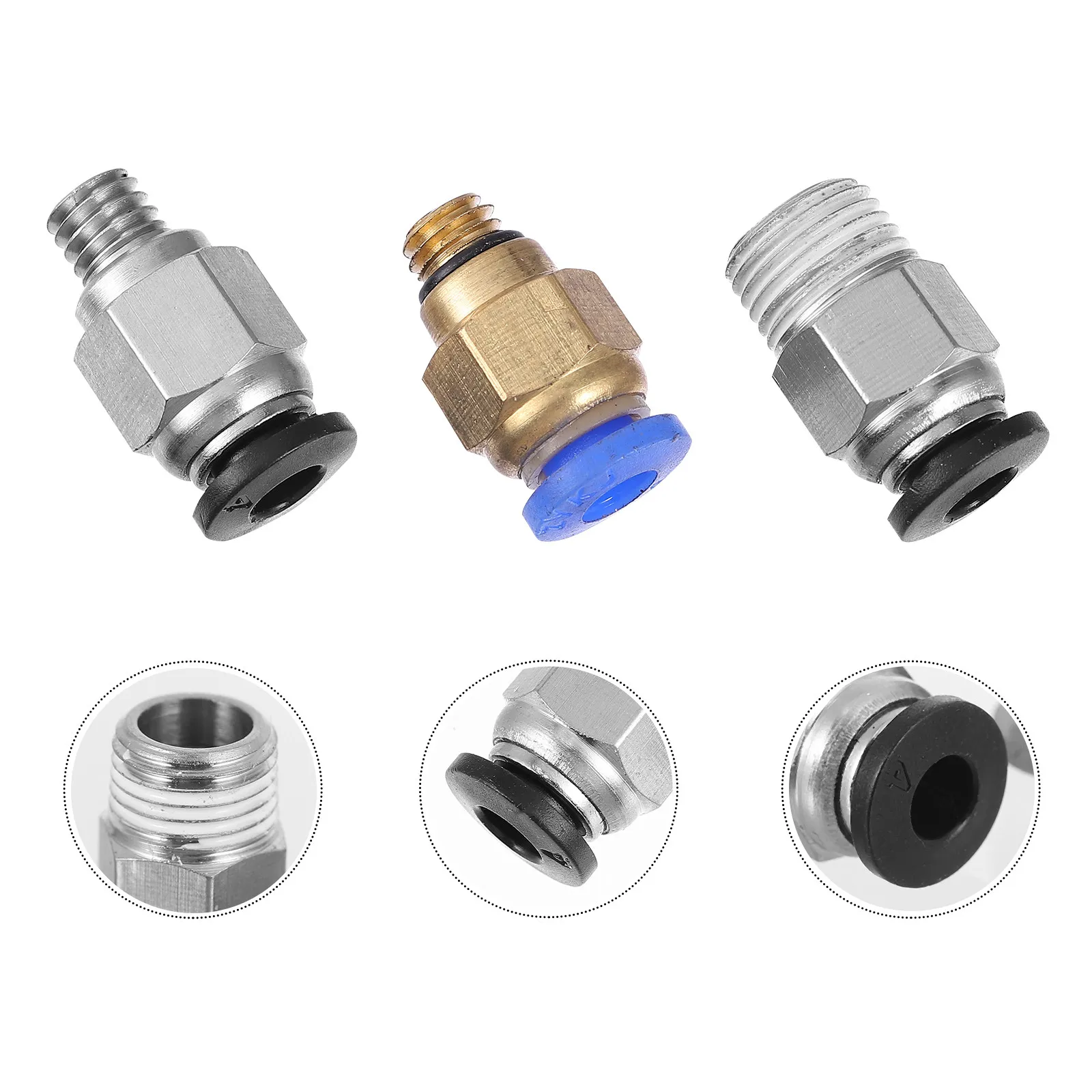 

12 шт. высокоточные латунные быстроразъемные соединители, износостойкие, устойчивые к давлению, пневматические фитинги-адаптеры для 3D-принтеров