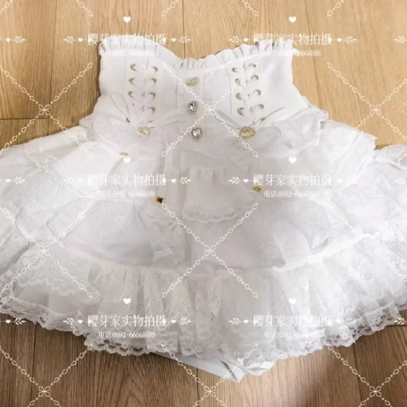 Mine Series Mass Production Mini Skirts Soft Girl Sweet Multi-layer Lace Ruffle Edge Culottes 2025 Spring And Summer Short Skirt