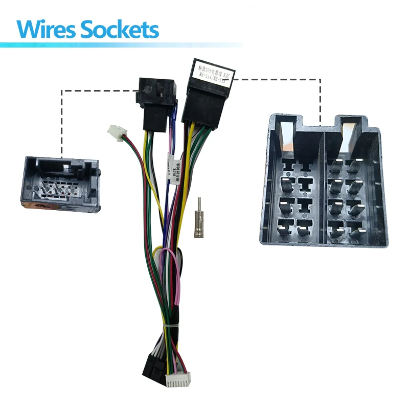 Car Radio Wire Harness Power Adapter Canbus For Peugeot 308 Citroen Low Trim 16 pin Android Stereo Video GPS ISO Cable Connector