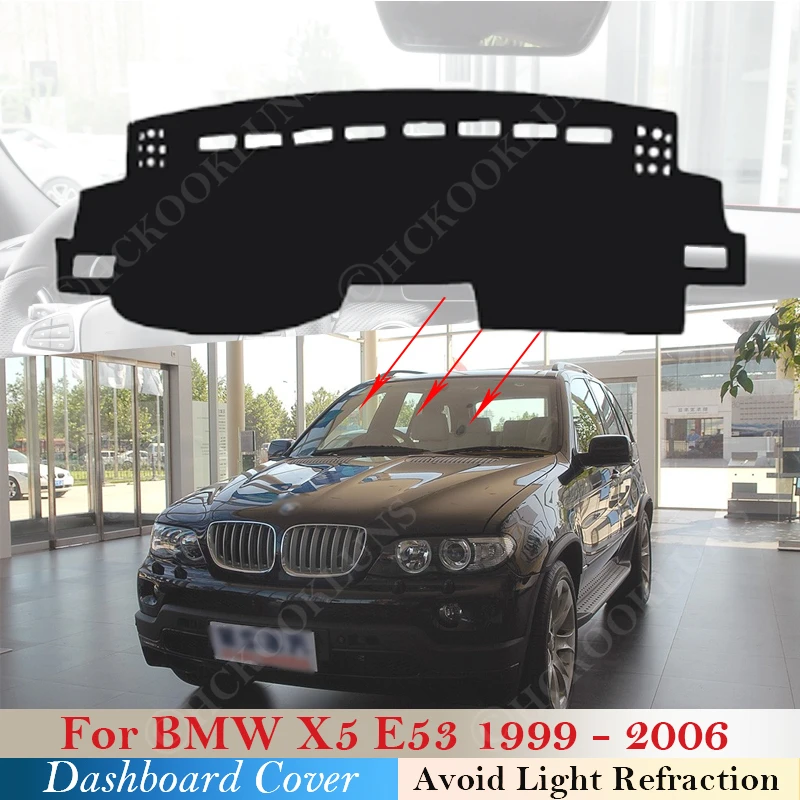 Dashboard Cover Dash Board Mat Carpet Pad For For BMW X5 E53 1999 ~ 2006 Shade Cape Blanket Car Accessories 2005 2004 2003 2002