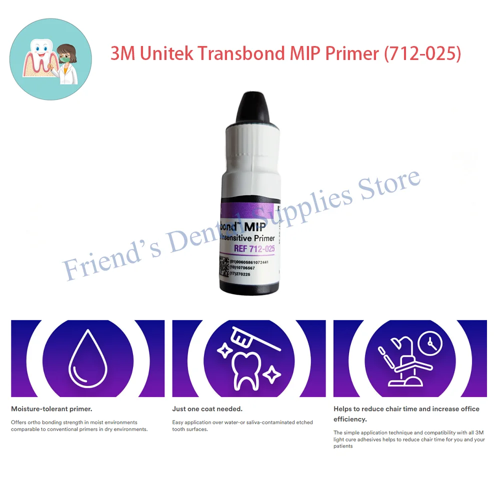 

Стоматологическая ортодонтия 3M Unitek Transbond MIP Primer, оригинальный 3M Unitek Transbond MIP влагоотчувствительный праймер REF 712-025