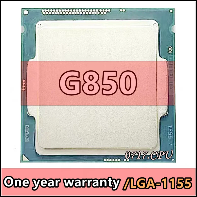 معالج وحدة المعالجة المركزية ثنائي النواة ، G850 ، SR05Q ، 2.9 جيجاهرتز ، 3m ، 65 واط ، LGA 1155