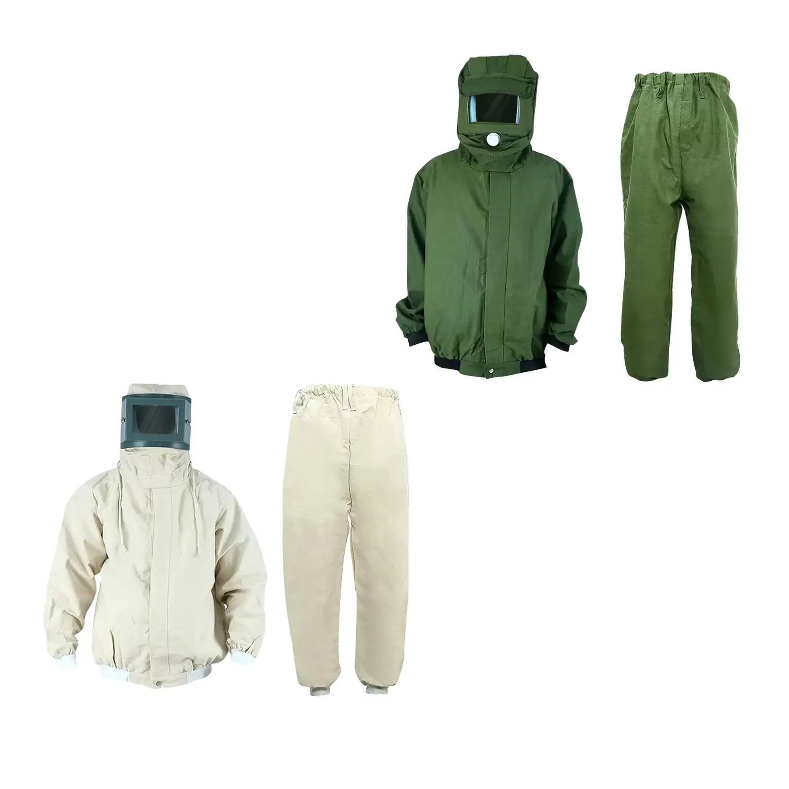 Imagem -02 - Sand Blasting Suit Canvas Dust Protective Face Cover Sandblasting Roupas para Jateamento de Ferro Fundido Carpintaria Trabalho Moagem