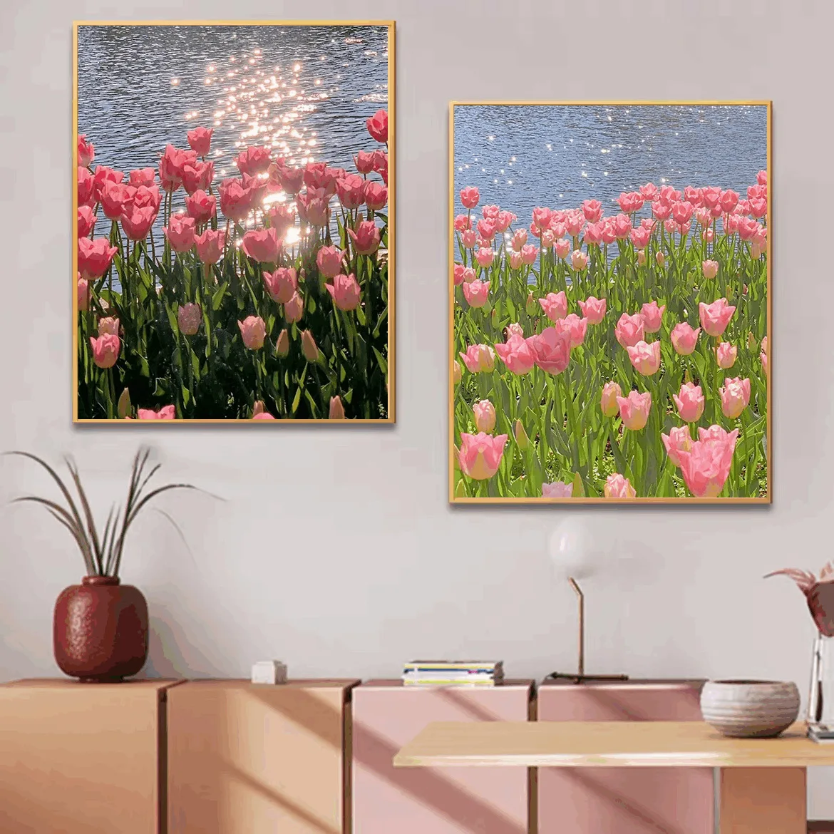 

Diamond Painting Tulip Flower Cross Stitch, DIY 5D Diamond Embroidery, Living Room, Bedroom Wall Art, Home Decor
