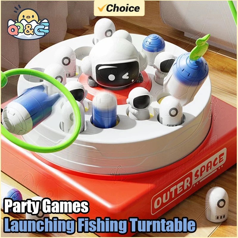 

Launching Fishing Bounce Turntable Toy Board Game Cultivating Parent-Child Interaction Children's Focus Party Toys for Kids Gift