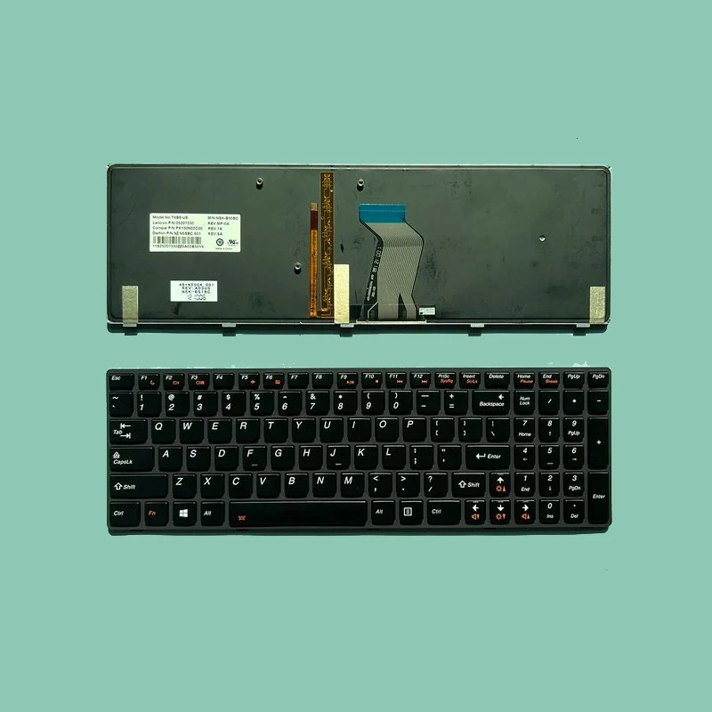 XIN-Russian-US layout Backlit Laptop Keyboard For Lenovo Ideapad Y580 Y580N Y580NT with Backlit