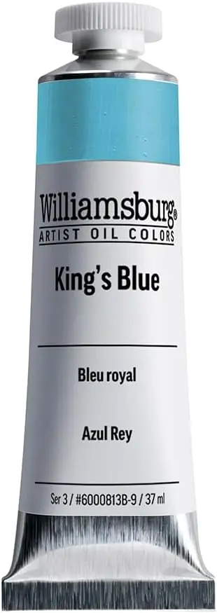 

Профессиональная синяя масляная краска King's Blue, тюбик 37 мл, непрозрачная и яркая, для художников