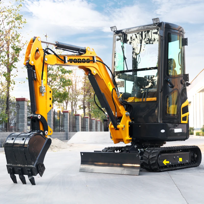 EPA CE Mini Excavator 1.8 Ton High Quality Portable Small Excavator 1600kg Earth-moving Machinery Engin Diesel Mini Digger