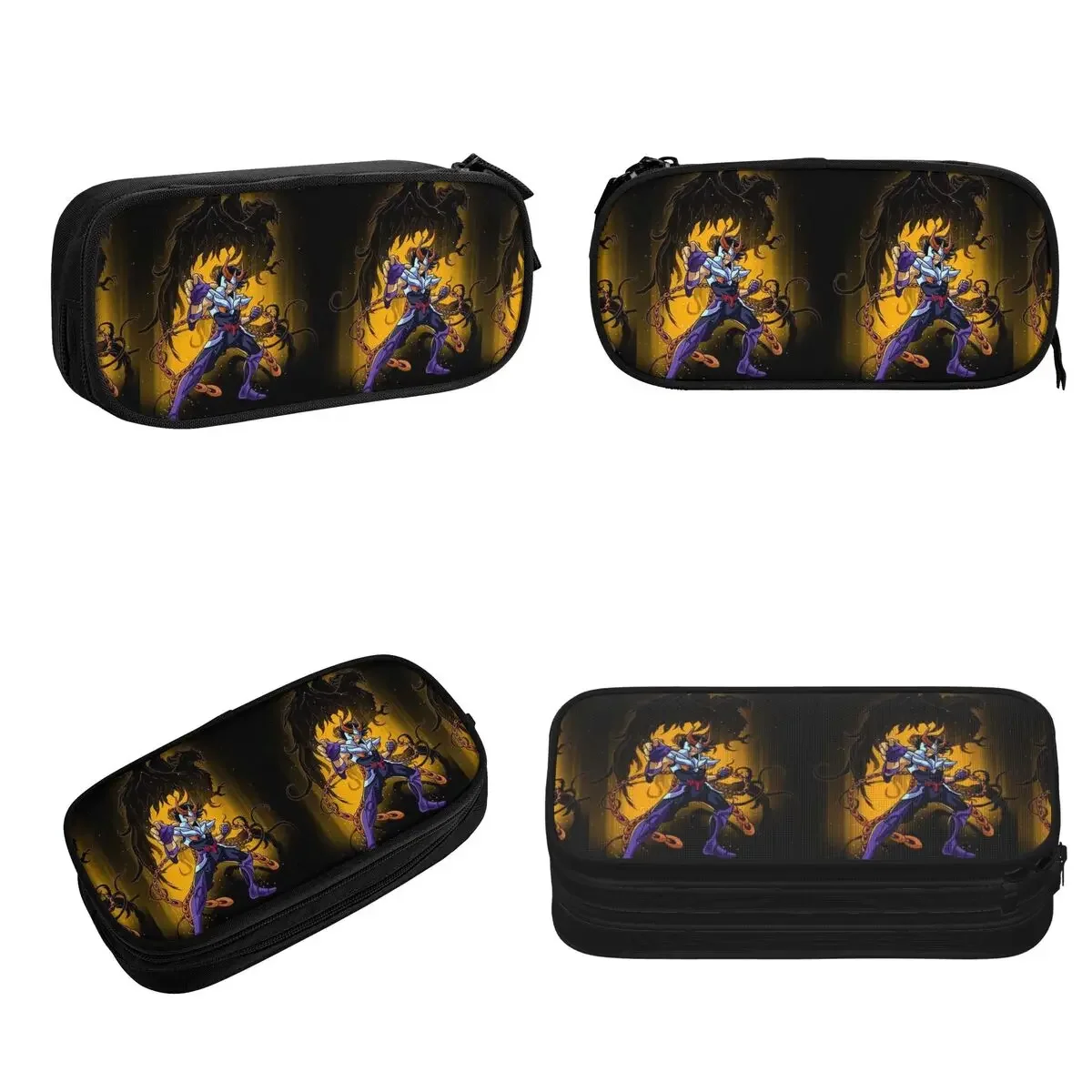 The Seiya Knights Merch Pencil Cases Big Capacity Pen Bags Pen Box Pencil Pouch For Boys Girls Students Stationery School Office