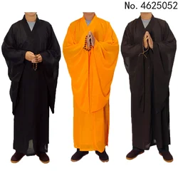 Customized Customized 5 Colors Zen Buddhist Robe Lay Monk Meditation Gown Monk Training Uniform Suit Lay Buddhist Clothes Setcus