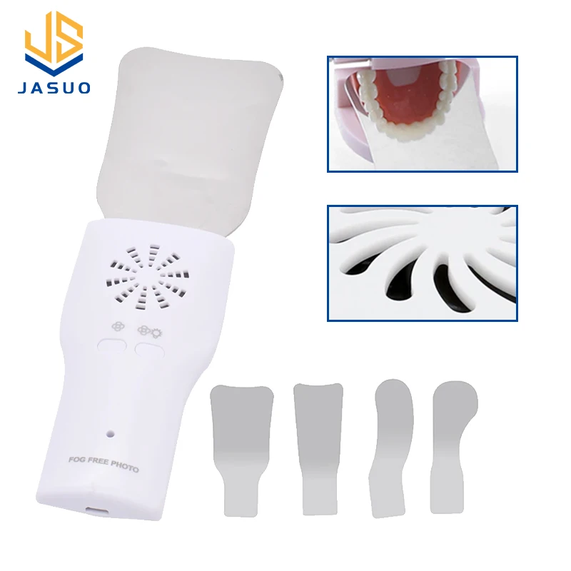Dental Orthodontic Anti-Fog Mirrors Reflector Oral Photography Stainless Steel Mirror With LED Intraoral Photo Defog Reflector