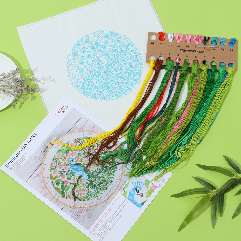 Dekorasi Dinding Dekorasi Rumah Kerajinan Buatan Tangan DIY Starter Setelan Kit Bordir Jahit Silang Alat Benang Kain