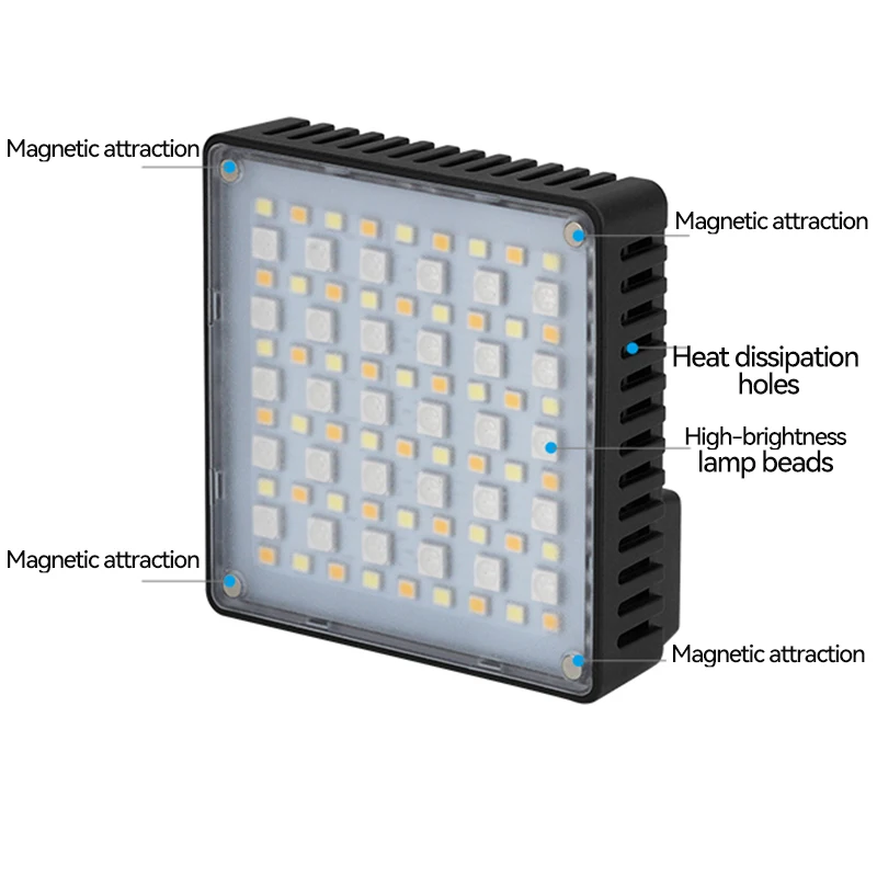 ﻿   Mini luz de preenchimento de sapata RGB LED lâmpada de atmosfera portátil para fotografia ao vivo câmera móvel com luzes de bolso ajustáveis