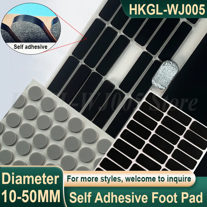 

Anti-slip Self Adhesive Silicone Rubber Feet Pad Oval Mat Furniture Cabinet Equipment Feet Pad Floor Protector Black L=10-46mm