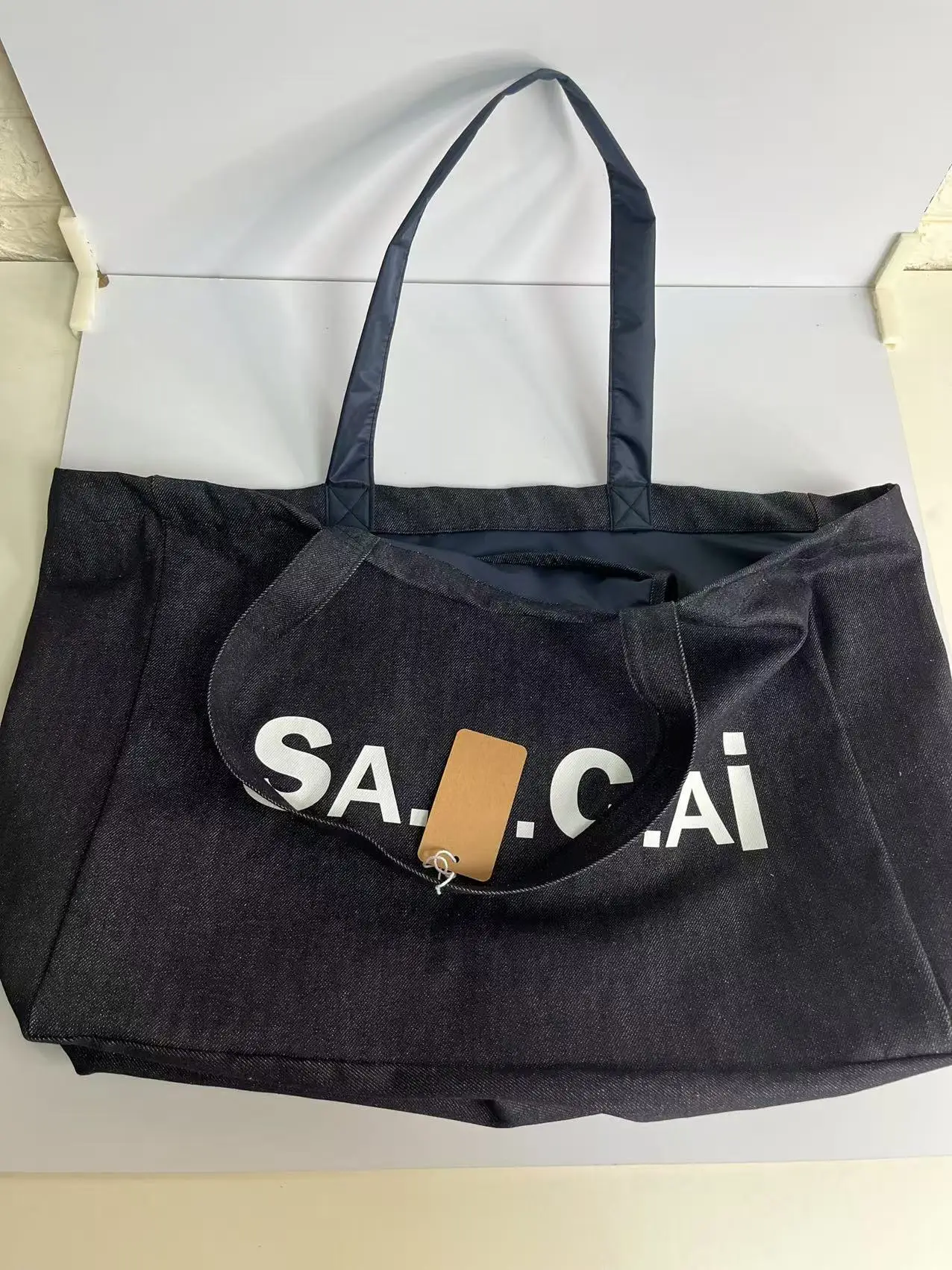 

Reversible Denim Carryall - 16oz Heavyweight Cotton Tote | Water-Resistant Lining & Anti-Sag Base | Workhorse Shopper