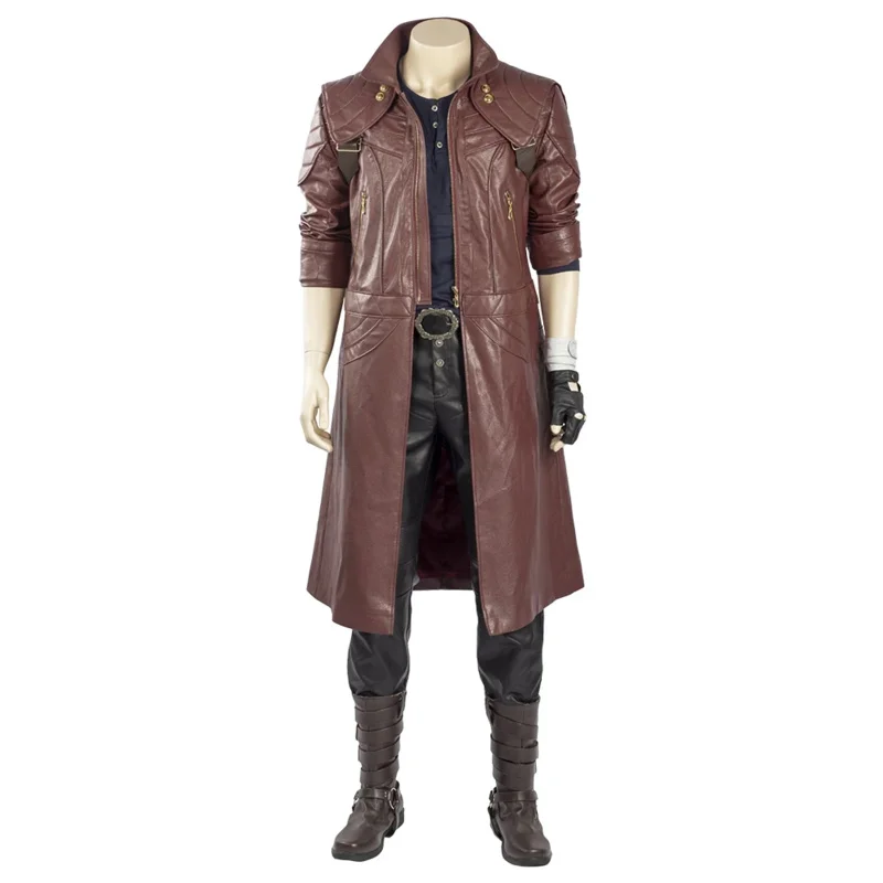 Game 5 Cosplay Dante Cosplay Costume Outfit Full Suit Coat For Adult Men Women Halloween Carnival Costume Dante Boots