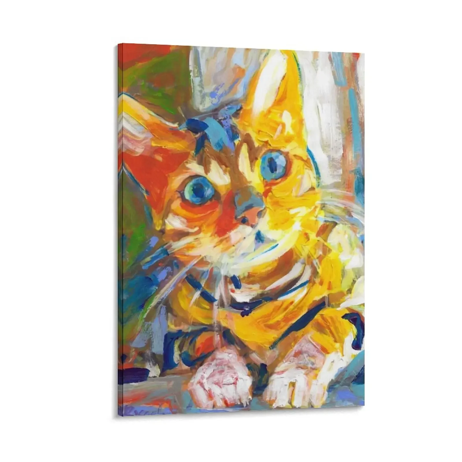 

Orange Cat Canvas Painting home decor decoration aesthetic wall decor Decor for room