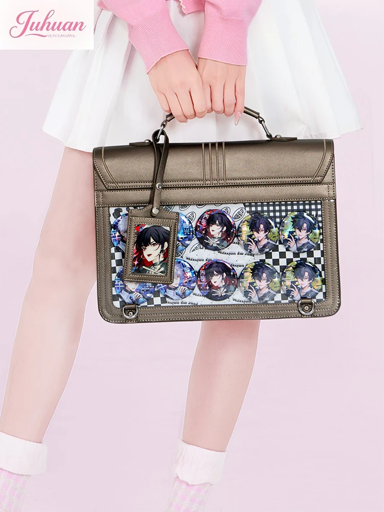 Japanese Original College Style Lta Bag Lolita Music Note Embroidery JK Uniform Bag Double-sided Large-capacity Bar Bags Women