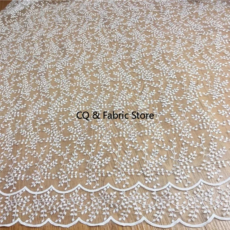 Maglia di organza piccolo matrimonio floreale tessuto di pizzo ricamato fai da te moda gonna abito abbigliamento accessori per cucire