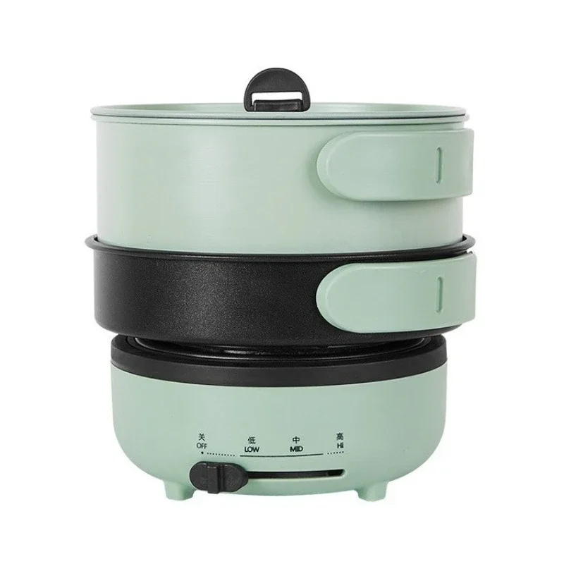 Portable folding electric heating pot, hot pot, household multi-functional electric cooking pot