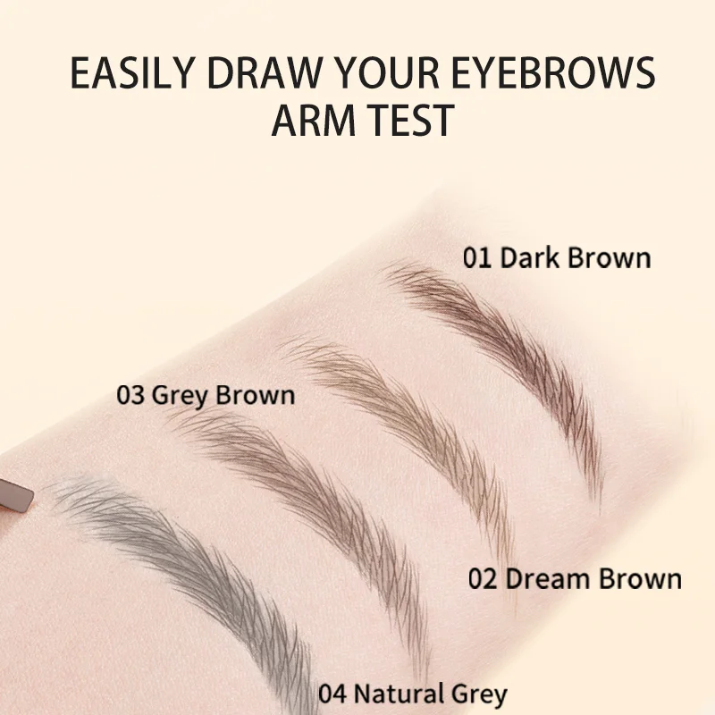Eyebrow Pencil, Double-Ended, Long-Lasting And Waterproof, Suitable For All Eyebrow Shapes, With Smooth And Natural Effect