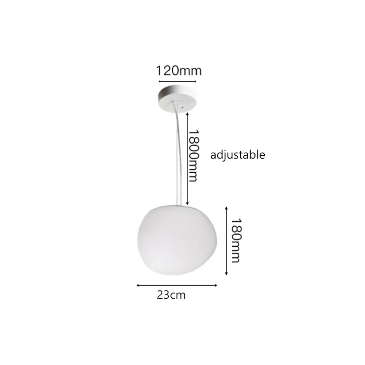 Ayilong Gregg Glas Hängelampe Weiß 5