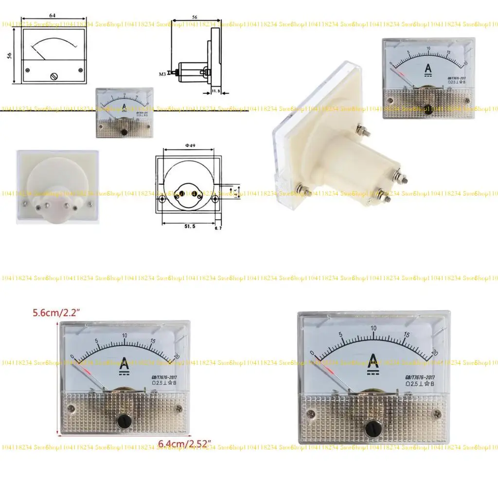 

P9FB 85C1 Ammeter DC-Analog Current Meter Panel Mechanical Pointer Type Level Header