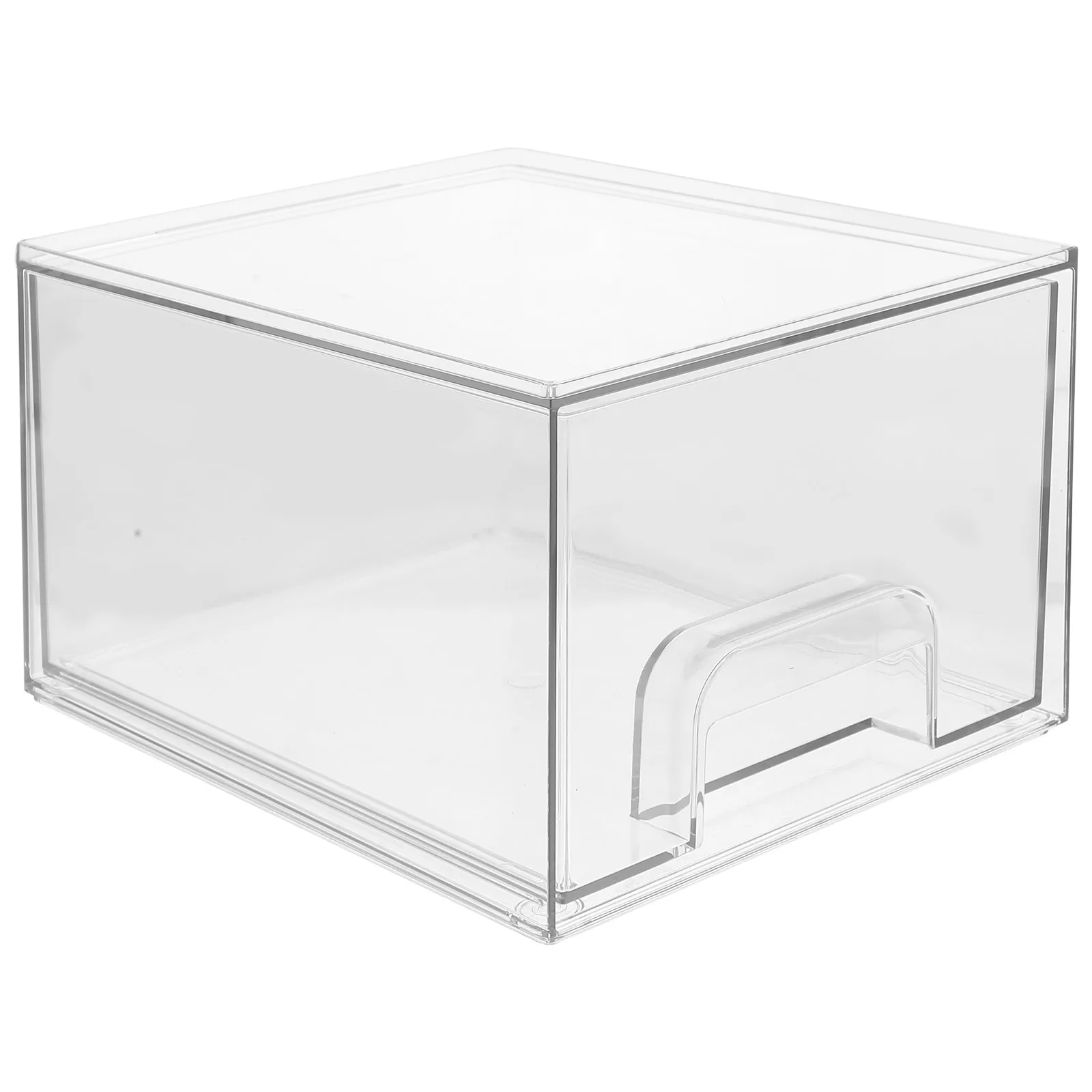 

Clear Desktop Makeup Drawer Box Transparent Drawers Unit Cosmetics Container Stationery Organizer Practical Plastic Container