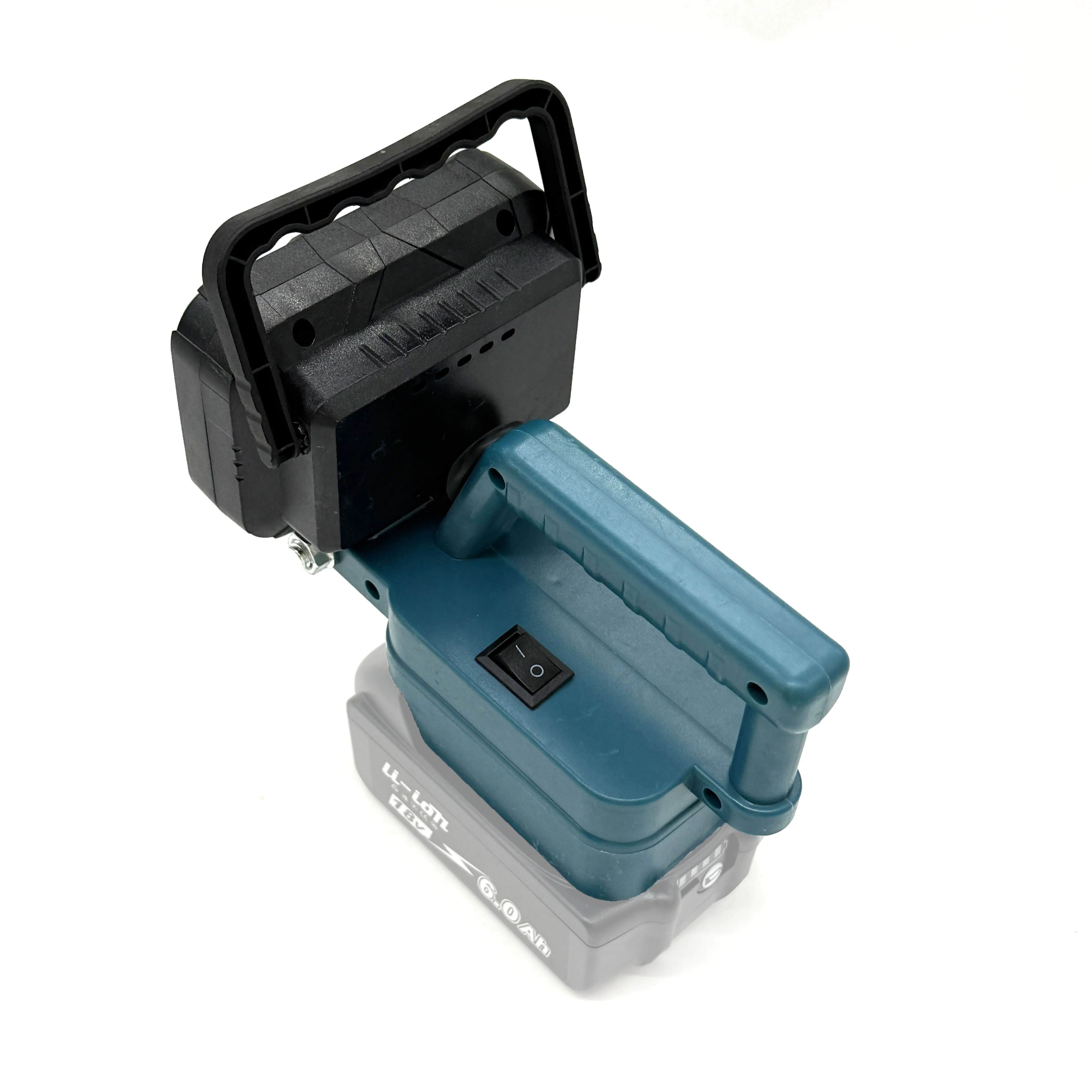 Kabellose LED-Arbeitsleuchte für Makita 18V Li-Ionen-Akku Flutlicht mit 2 USB-Anschlüssen Tragbare LED-Taschenlampe für Bauarbeiten – Detail 15