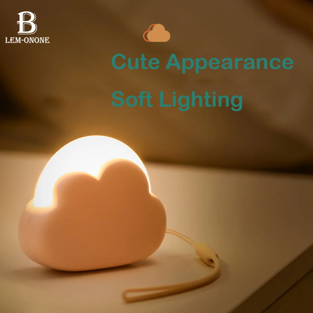 Creative Cloud NightLights, Birthday Gift, USB ReChargeable, Portable, Bedroom Home Decoration, Mini Desktop Lamp, Soft Light