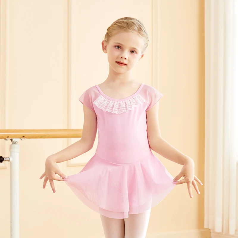 pink leotard dress Dancina Leotard Sparkle Tutu Short Sleeve Ballet Dress 2-3T / Ballet Pink
