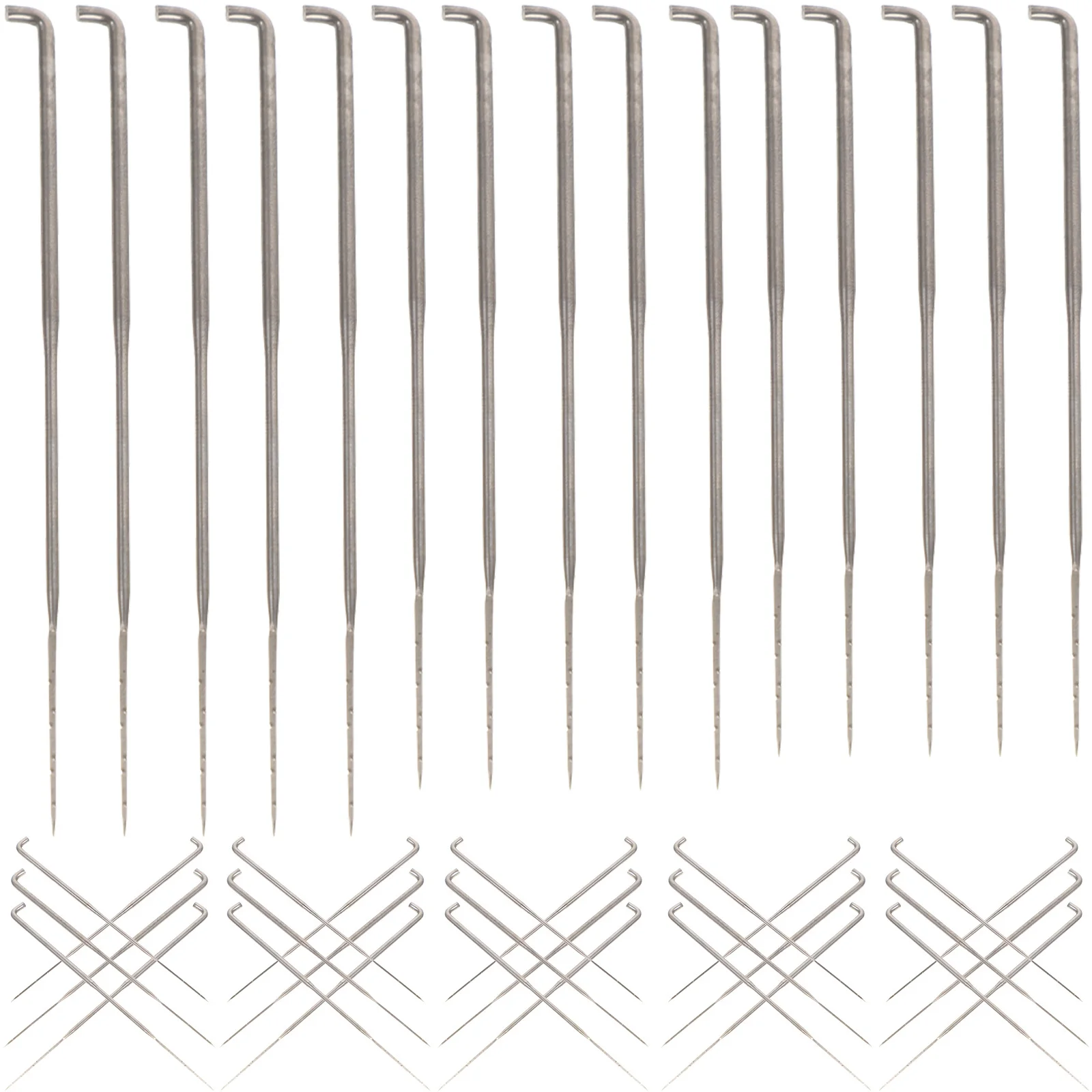 

150Pcs Punch Needle Tools Embroidery Metal Sewing Needles for DIY Crafts Handcrafts Portable Stitching Tool Punch Needle