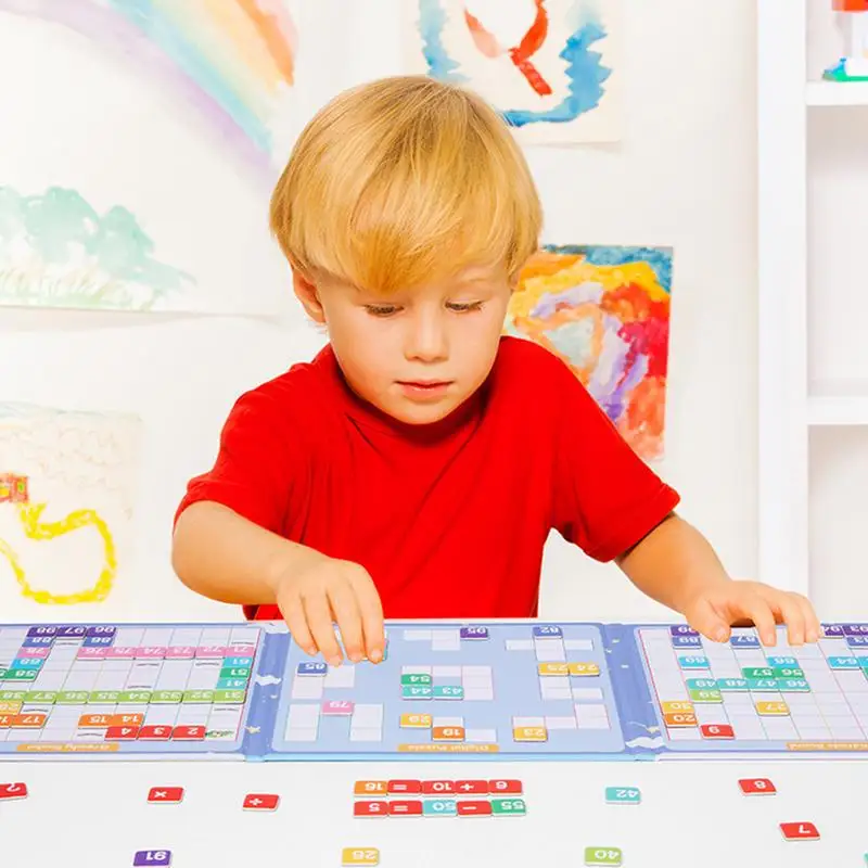 

Hundreds Chart Portable Hundred Board Puzzle Book Preschool Learning Activities Classroom Must-Have Interactive Learning Tool