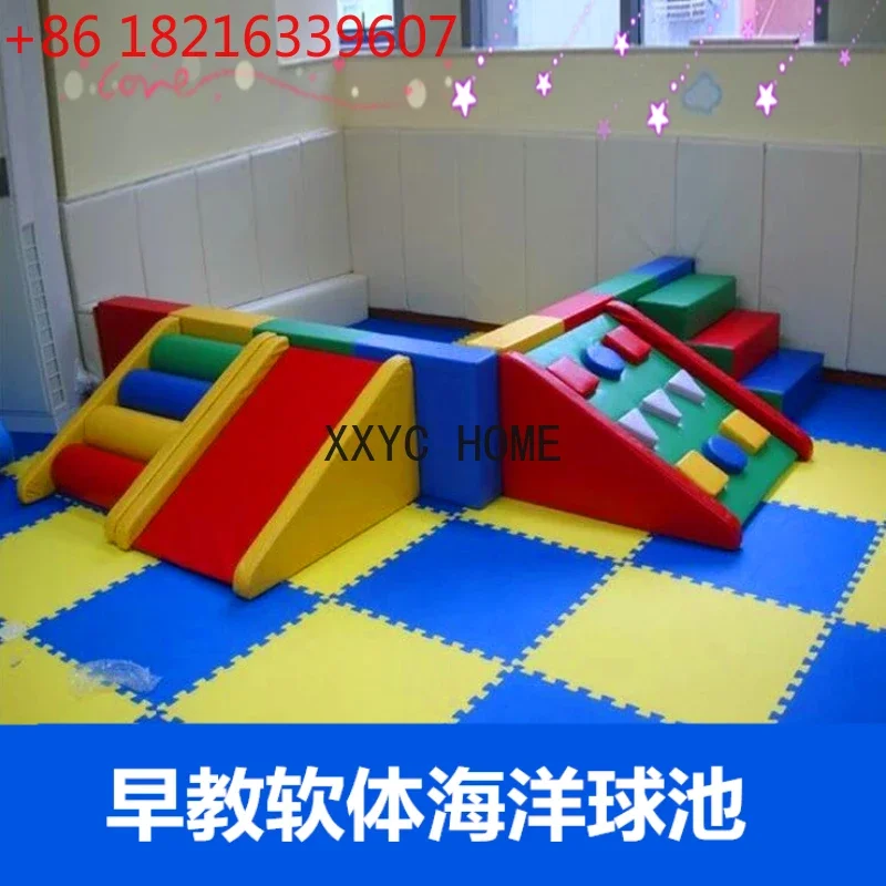 TAO Early Education Parent-Child Park Soft Body Color Slide Soft Climbing Induction Ball Pool